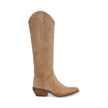 Brown Steve Madden Heard Suede Women's Knee-high Boots | PH 4879HGS